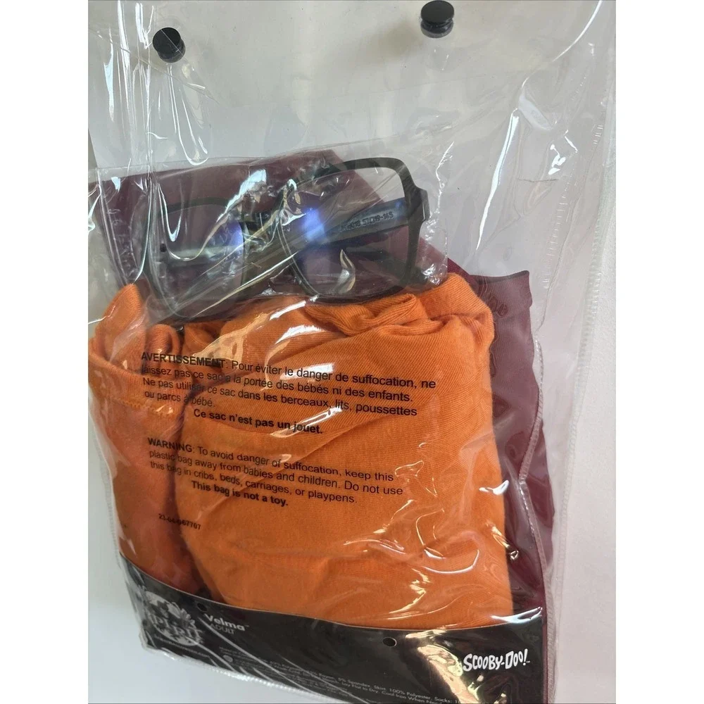 New Spirit Velma Costume Scooby-Doo Adult Small 4-6 Complete Halloween Party